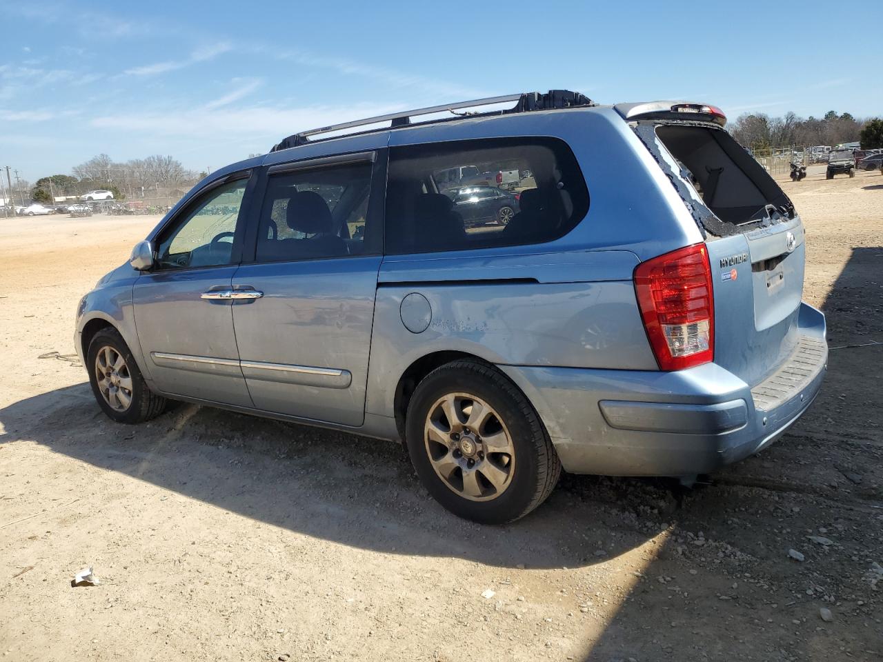 2007 Hyundai Entourage VIN KNDMC233076029967 Copart auction photo, top/roof damage thumbnail 2