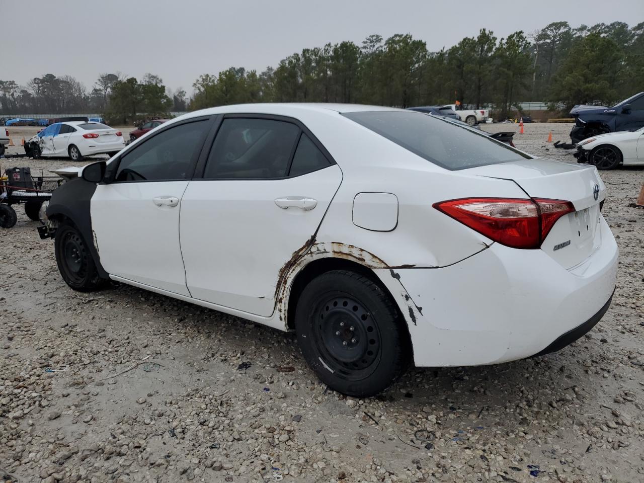 2017 Toyota Corolla VIN 5YFBURHE1HP597405 Copart auction photo, front end / side damage thumbnail 2