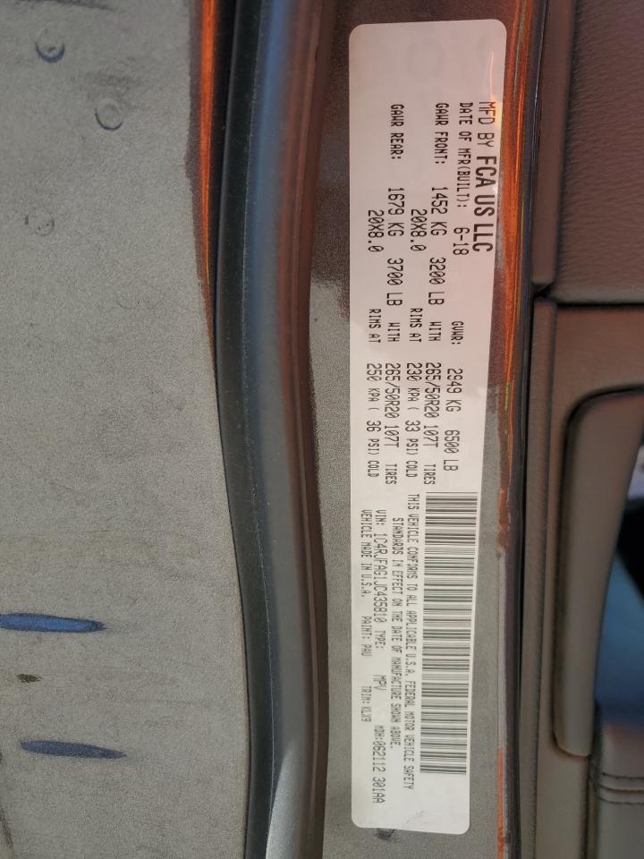 2018 Jeep Grand Cherokee VIN 1C4RJFAG1JC435810 Copart auction photo, front end / minor dent/scratches damage thumbnail 15