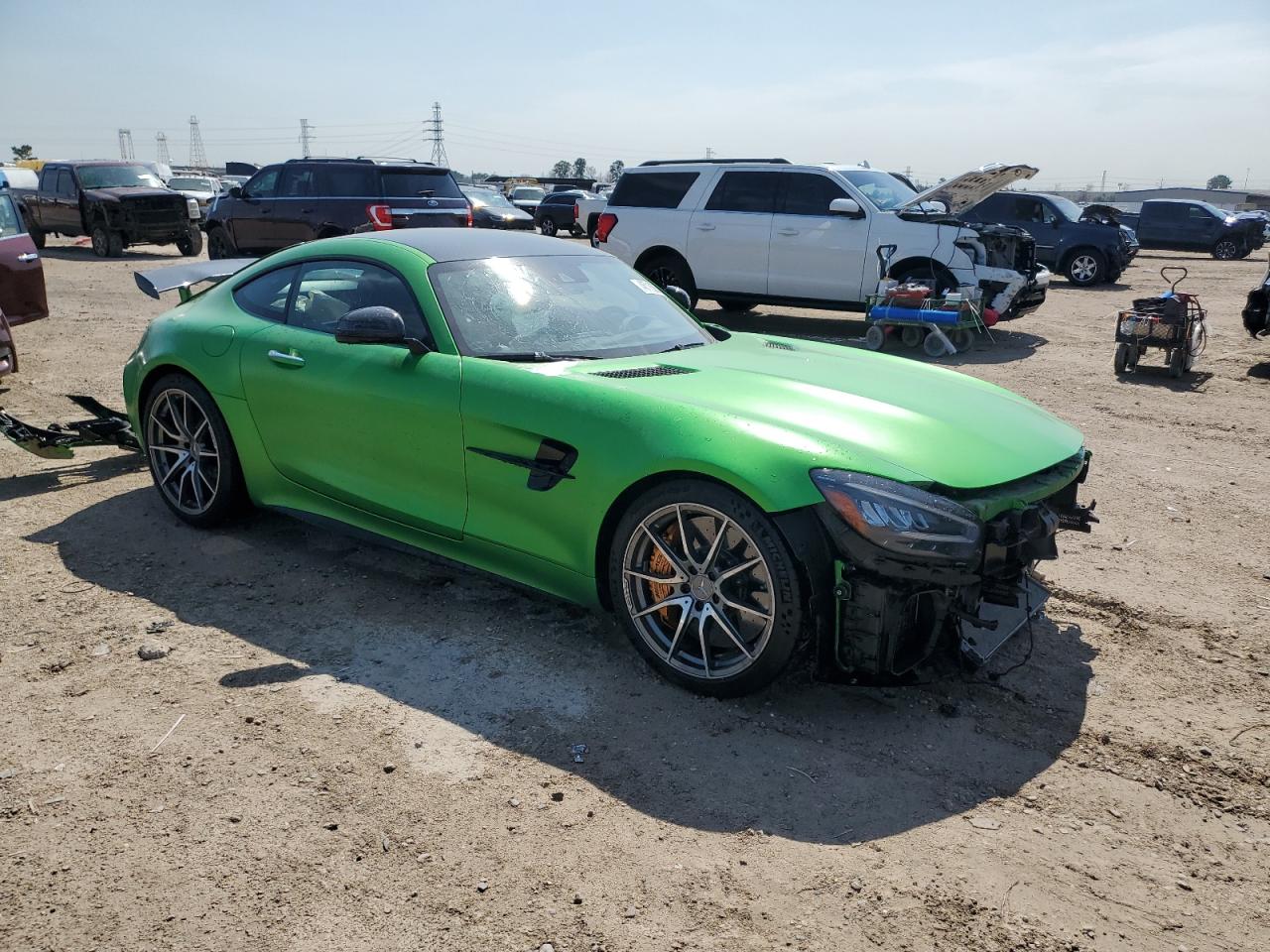 2020 Mercedes-Benz AMG GT VIN WDDYJ7KA5LA025978 Copart auction photo, front end / side damage thumbnail 4