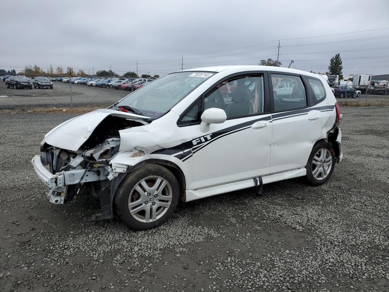 2007 Honda Fit VIN JHMGD38677S044278