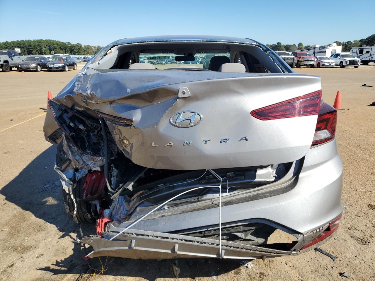 2020 Hyundai Elantra VIN KMHD74LF6LU925573 Copart auction photo, rear end / front end damage thumbnail 6