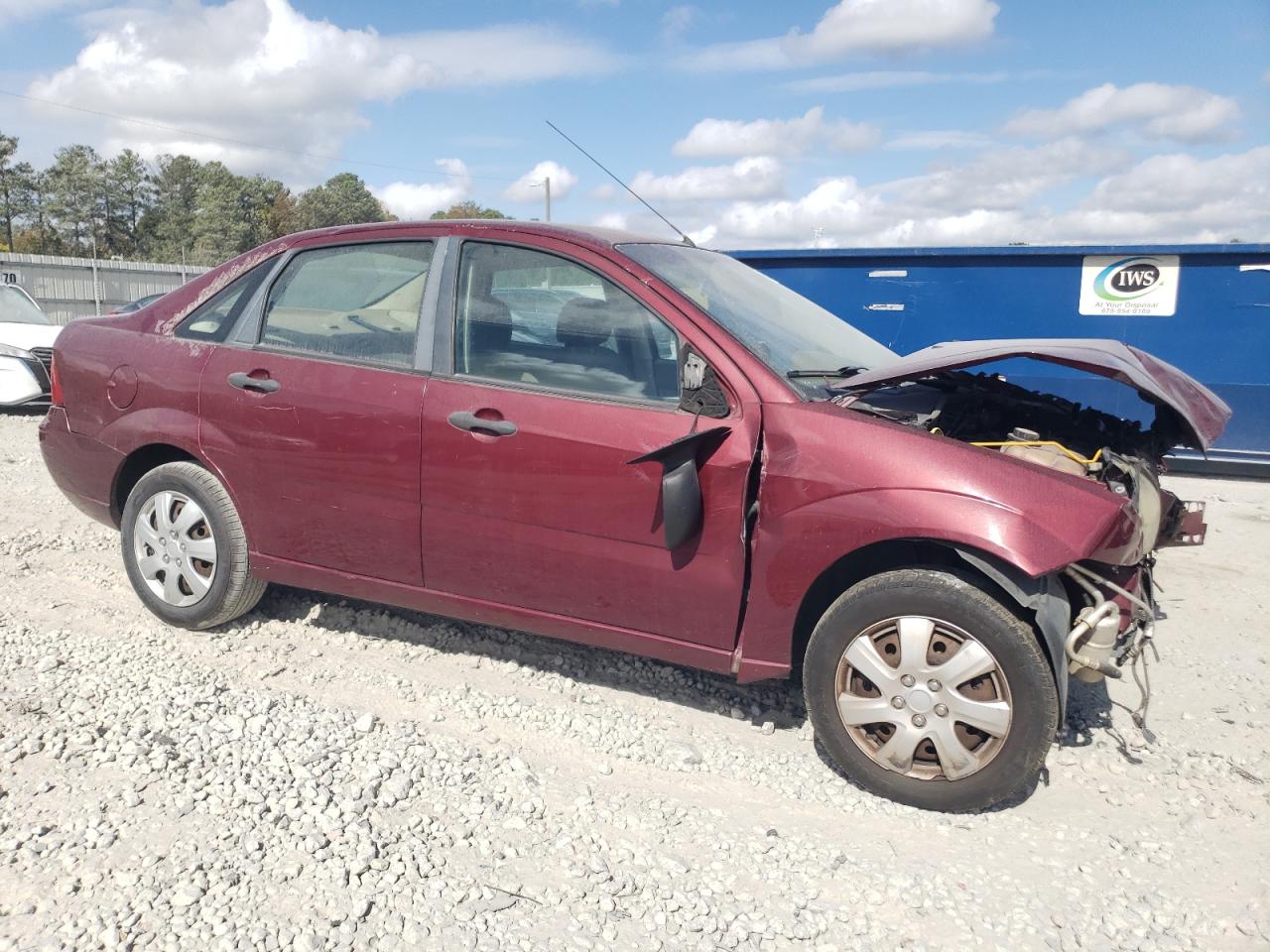 2007 Ford Focus VIN 1FAFP34N67W315508 Copart auction photo, front end / side damage thumbnail 4