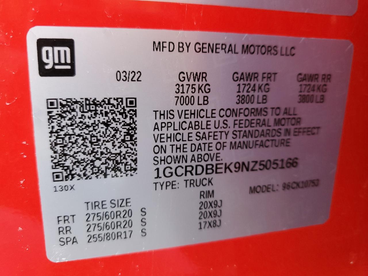 2022 Chevrolet Silverado VIN 1GCRDBEK9NZ505166 Copart auction photo, front end damage thumbnail 14