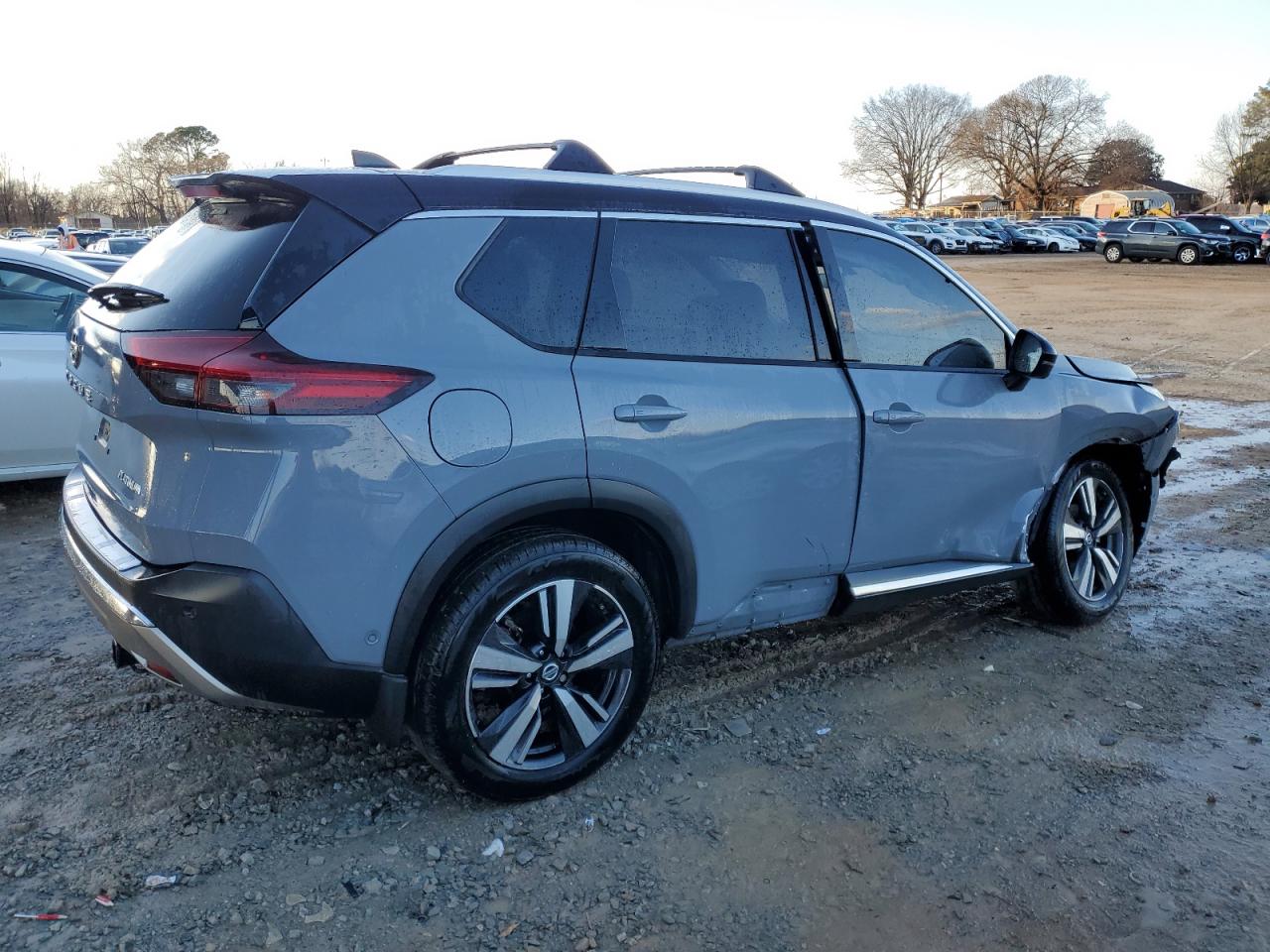 2021 Nissan Rogue VIN JN8AT3DC2MW104871 Copart auction photo, side / front end damage thumbnail 3