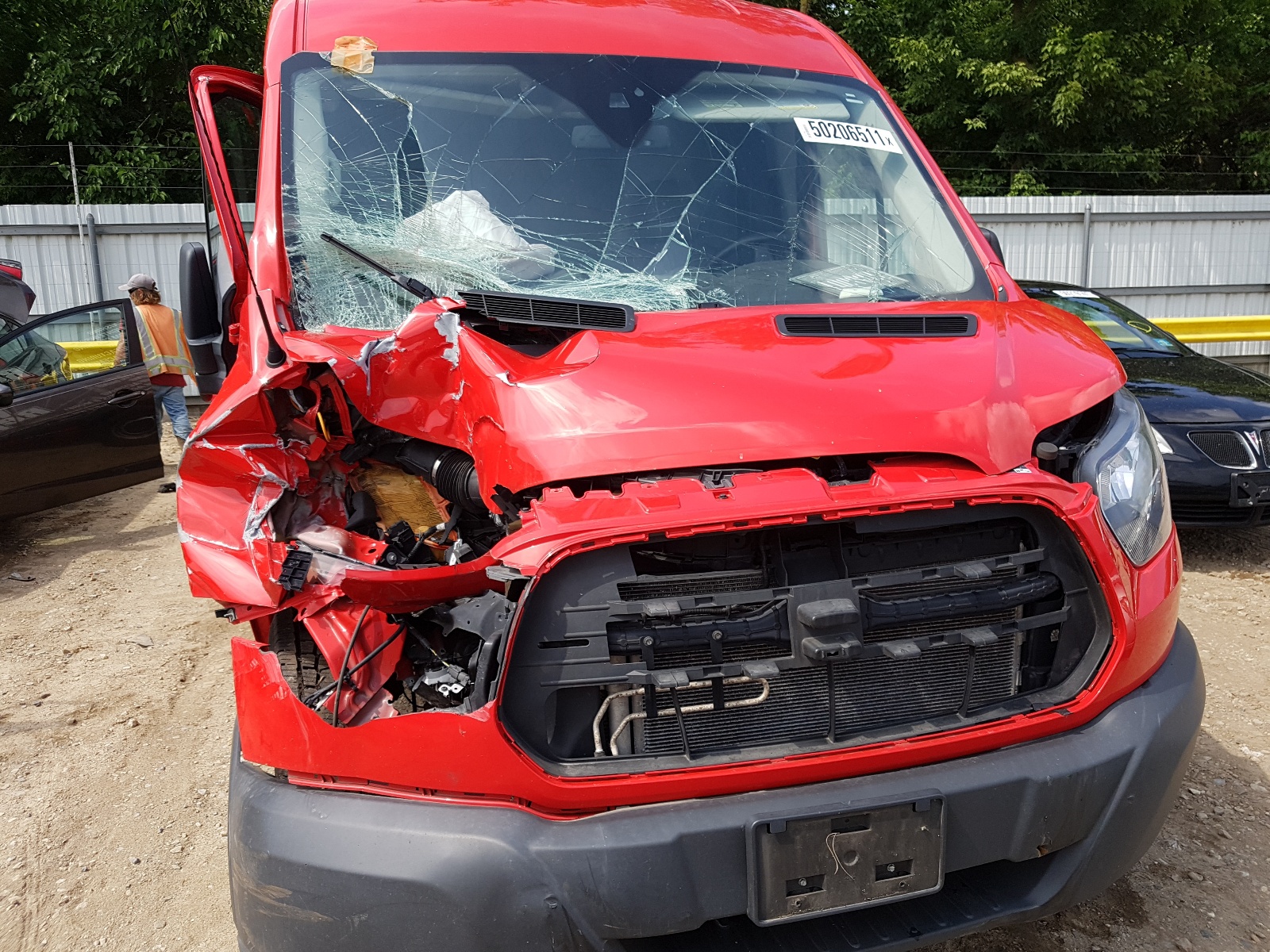 2018 Ford Transit VIN 1FTYR2CM2JKA72231 Copart auction photo, front end damage thumbnail 7