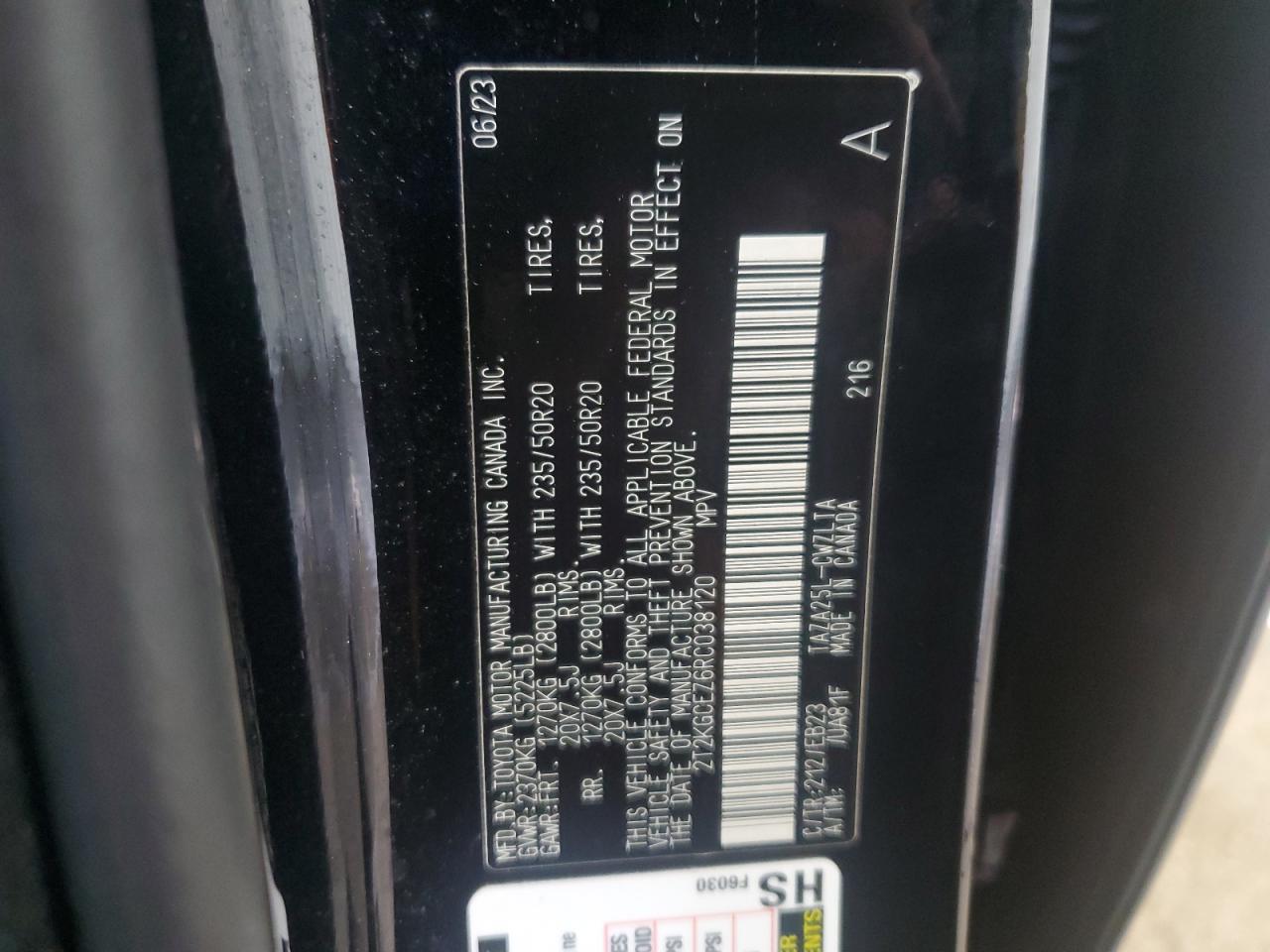 2024 Lexus NX VIN 2T2KGCEZ6RC038120 Copart auction photo, front end damage thumbnail 14