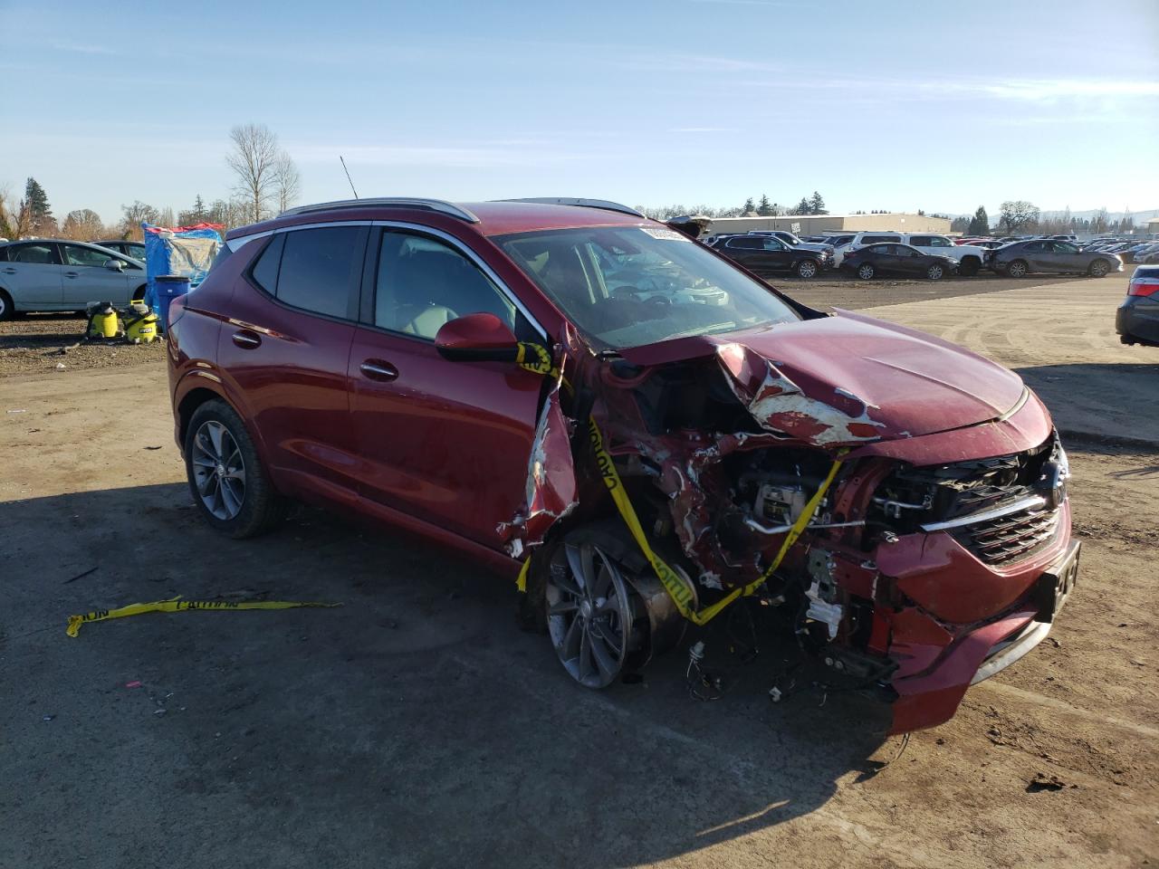 2021 Buick Encore VIN KL4MMESL2MB142168 Copart auction photo, front end damage thumbnail 4