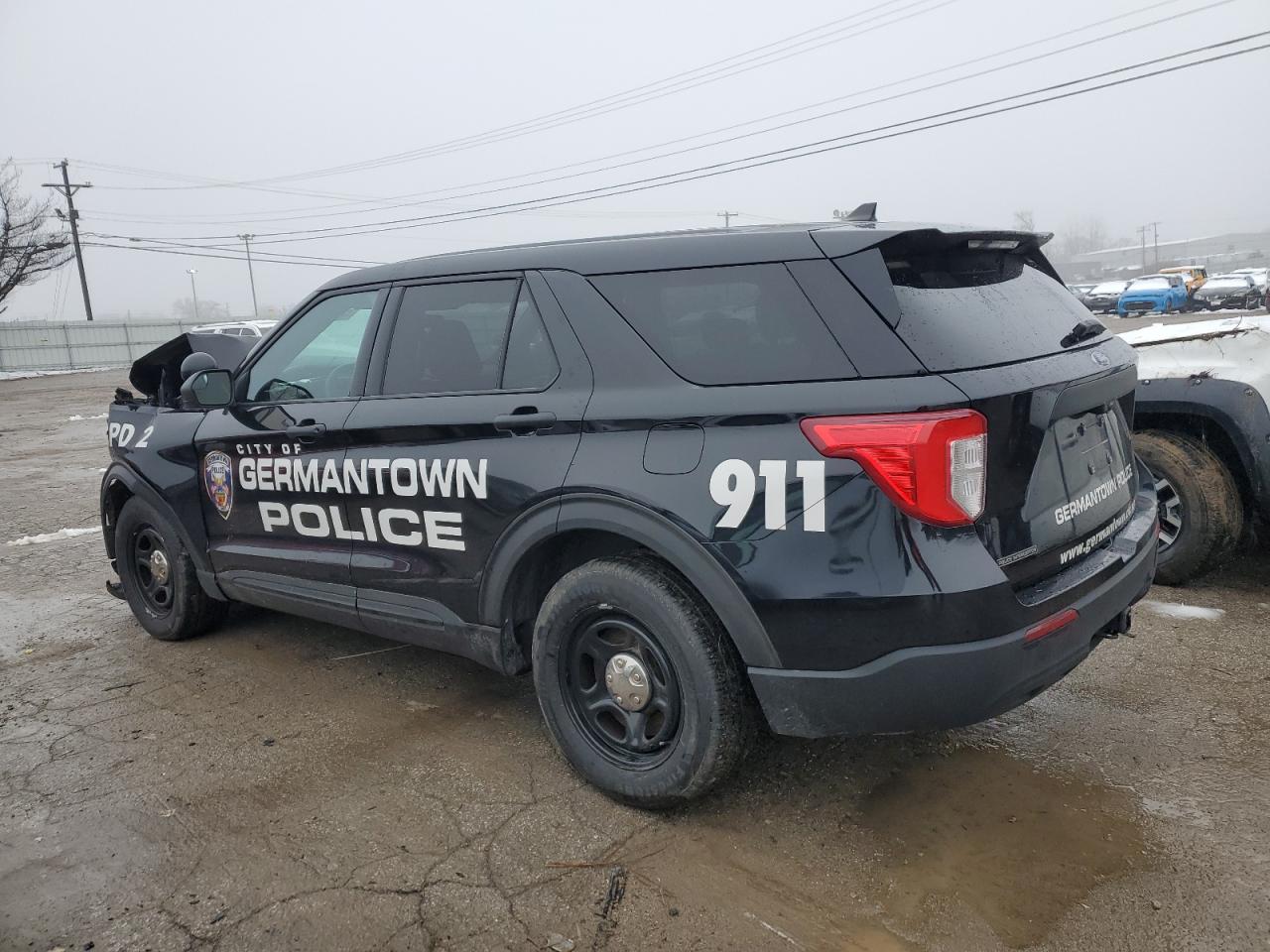 2022 Ford Explorer VIN 1FM5K8AB1NGA43545 Copart auction photo, front end / undercarriage damage thumbnail 2
