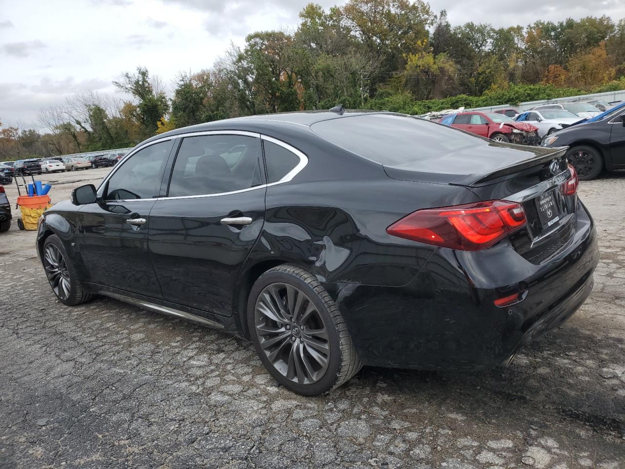 2018 Infiniti Q70 VIN JN1BY1PP0JM330583 Copart auction photo, front end / rear end damage thumbnail 2