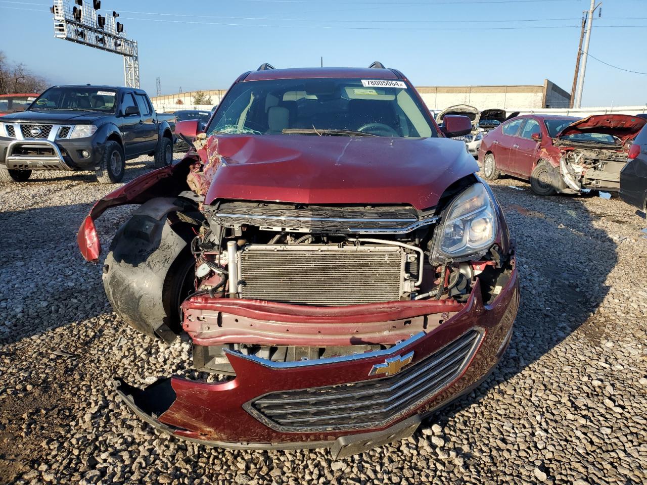 2016 Chevrolet Equinox VIN 2GNALCEK5G1157858 Copart auction photo, front end damage thumbnail 5