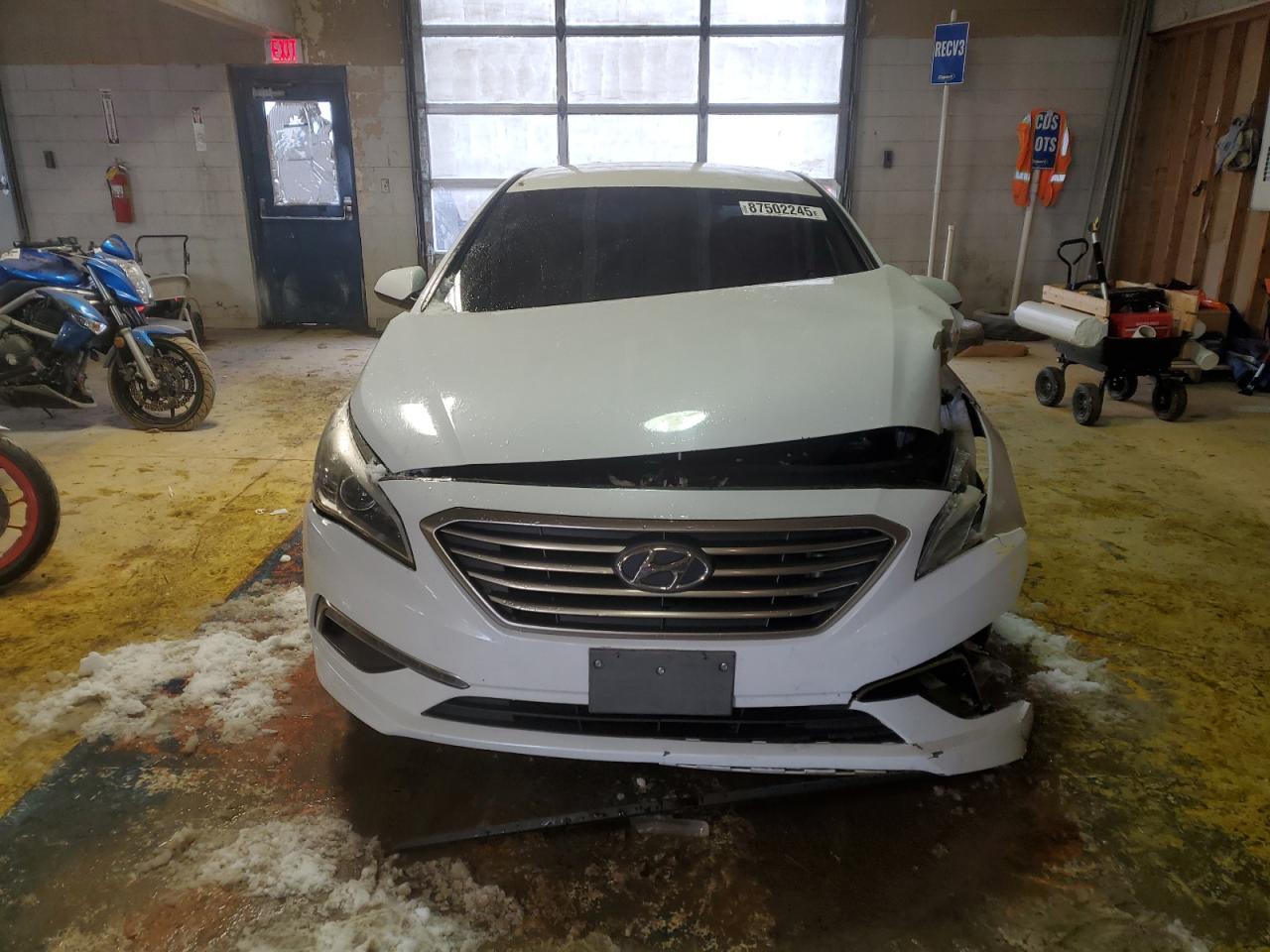 2015 Hyundai Sonata VIN 5NPE24AF4FH128800 Copart auction photo, front end / mechanical damage thumbnail 5