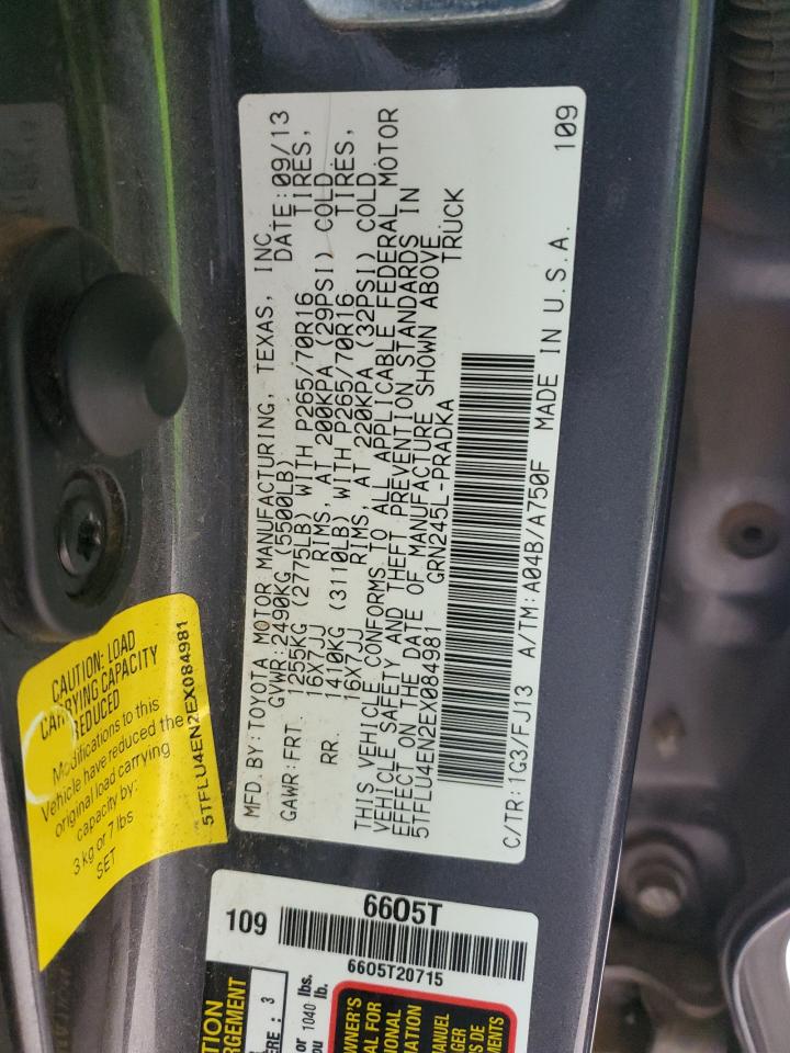 2014 Toyota Tacoma VIN 5TFLU4EN2EX084981 Copart auction photo, front end damage thumbnail 14
