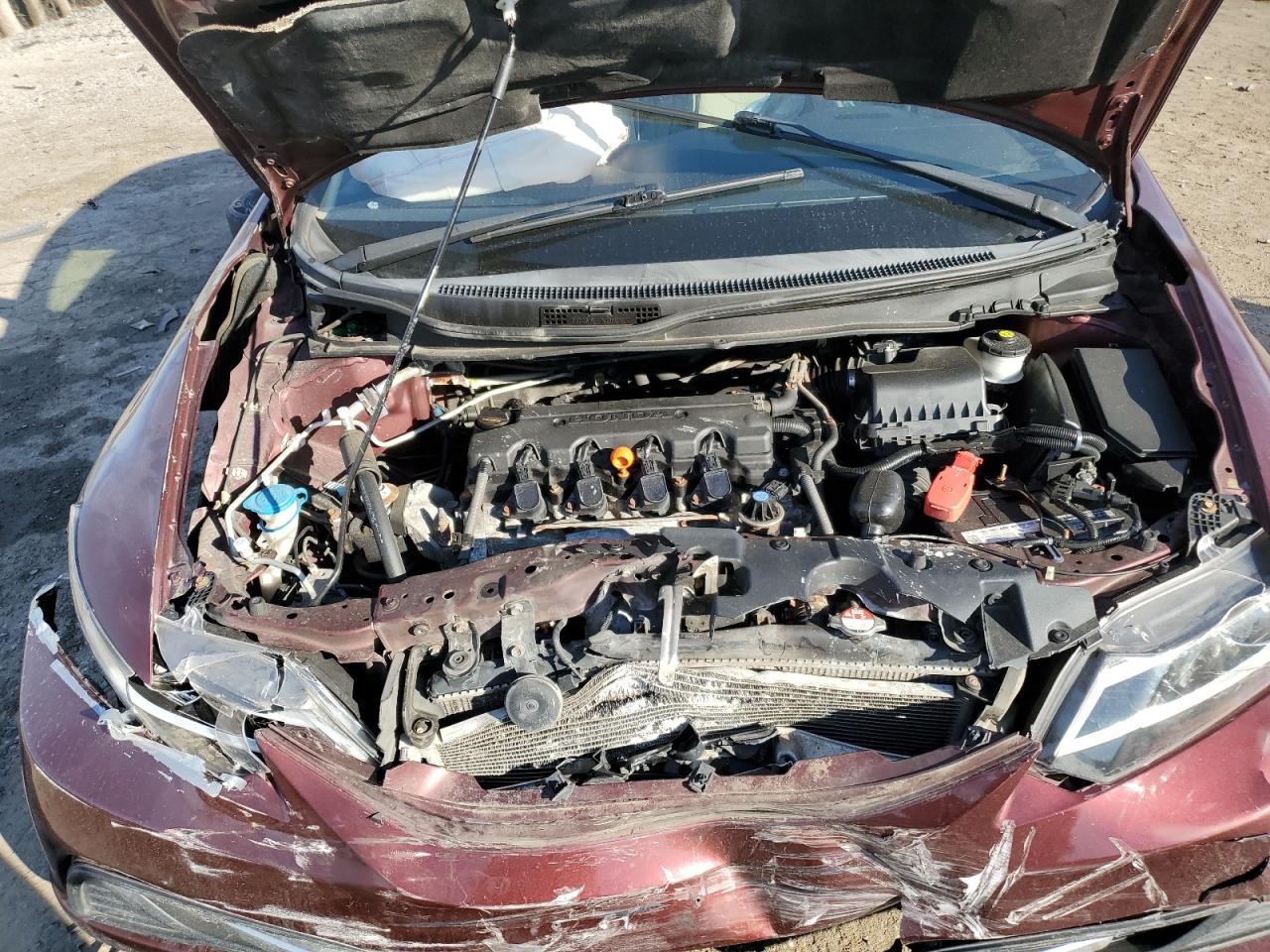 2015 Honda Civic VIN 19XFB2F58FE070333 Copart auction photo, front end damage thumbnail 12