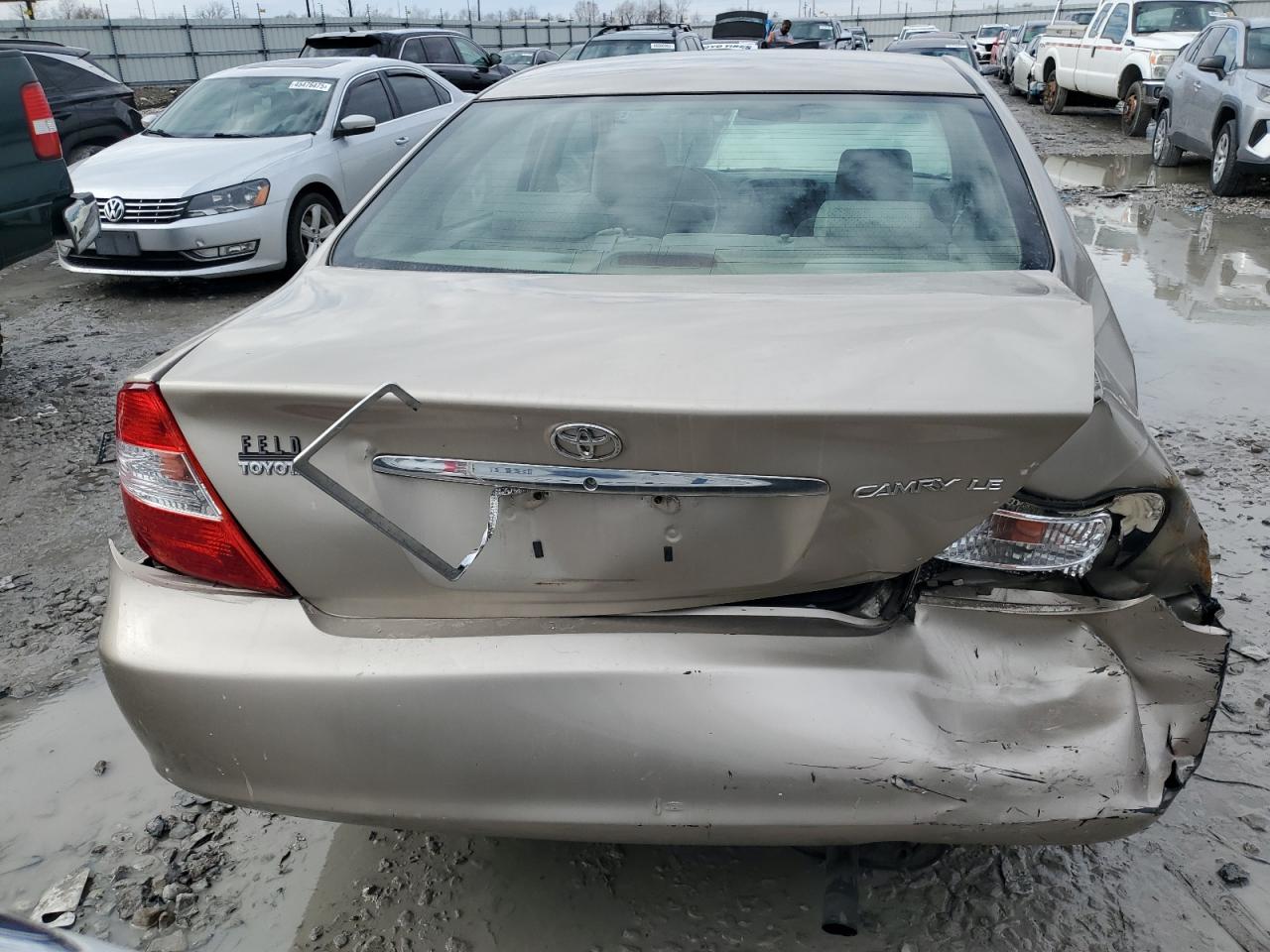 2003 Toyota Camry VIN 4T1BE32K63U189692 Copart auction photo, rear end damage thumbnail 6