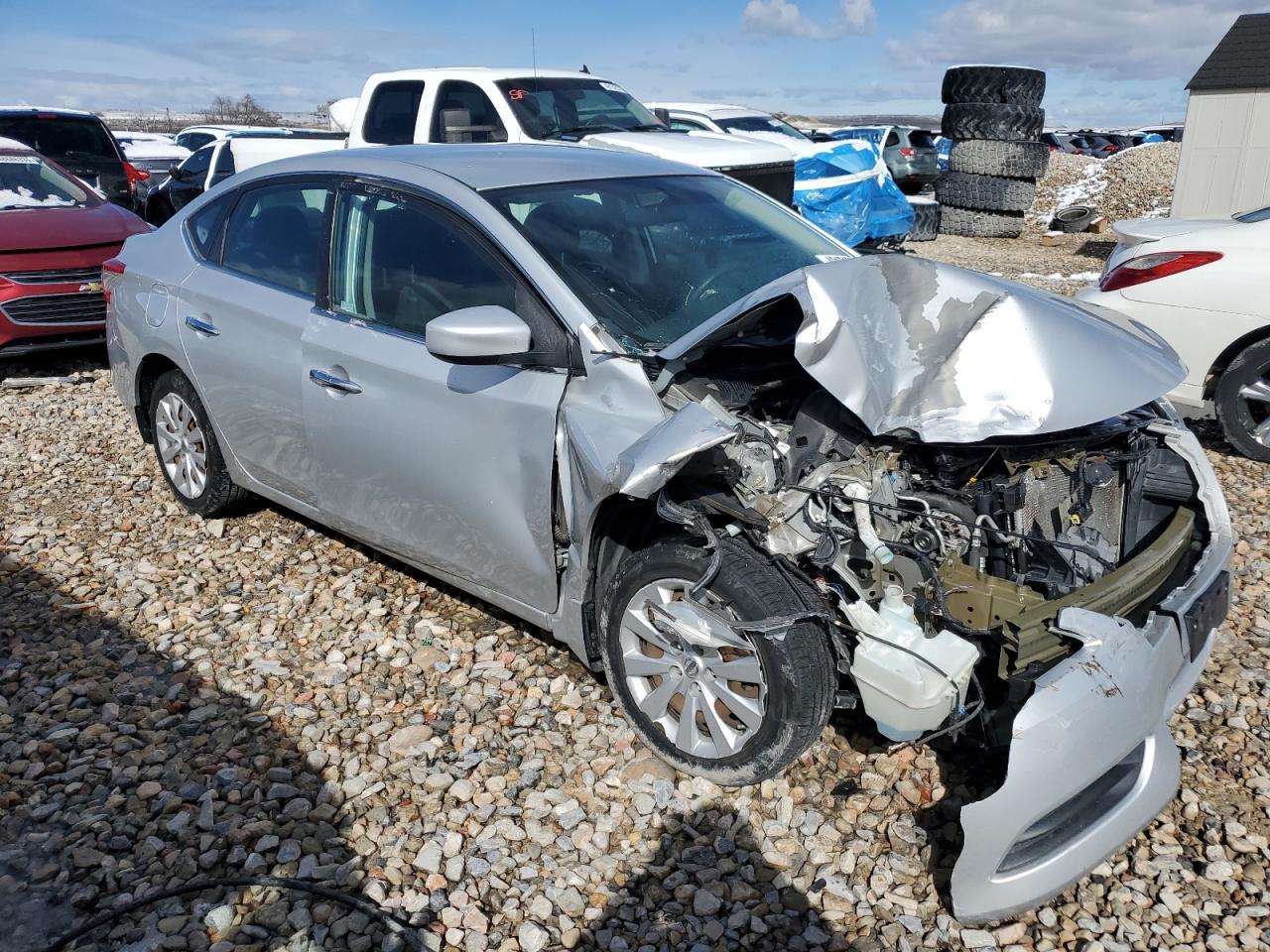 2013 Nissan Sentra VIN 1N4AB7AP0DN900334 Copart auction photo, front end damage thumbnail 4