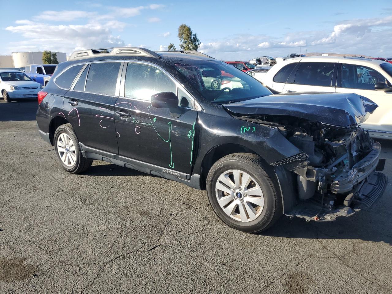 2018 Subaru Outback VIN 4S4BSAFC1J3388071 Copart auction photo, front end damage thumbnail 4