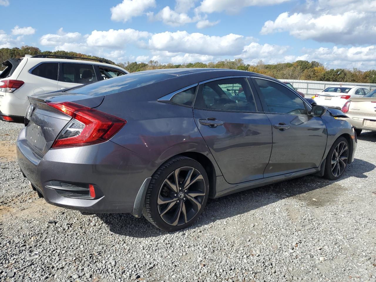 2019 Honda Civic VIN 2HGFC2F87KH563346 Copart auction photo, front end damage thumbnail 3