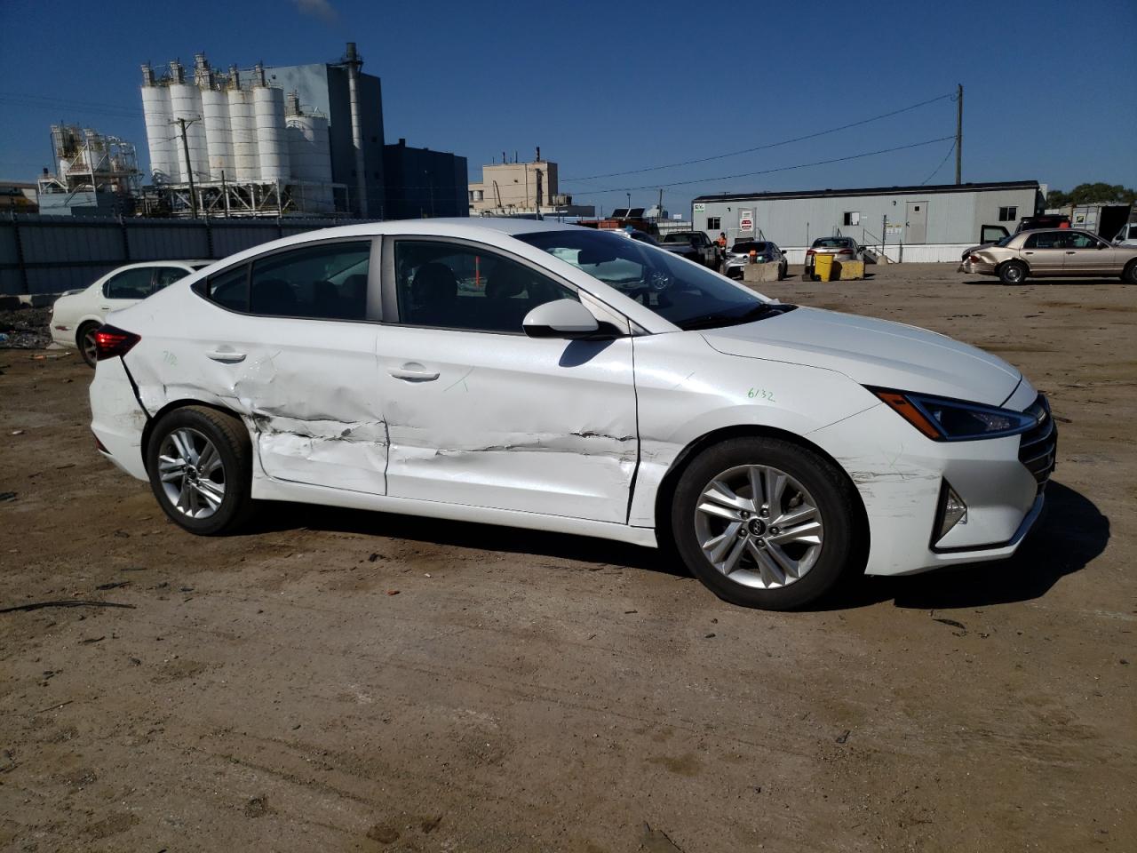 2020 Hyundai Elantra VIN 5NPD84LF9LH595777 Copart auction photo, side / front end damage thumbnail 4