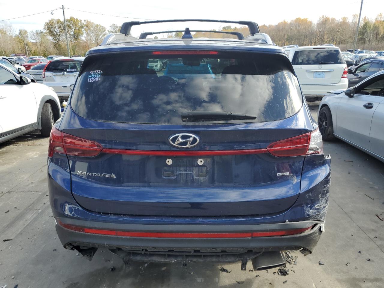 2022 Hyundai Santa Fe VIN 5NMS2DAJ2NH435241 Copart auction photo, rear end / side damage thumbnail 6