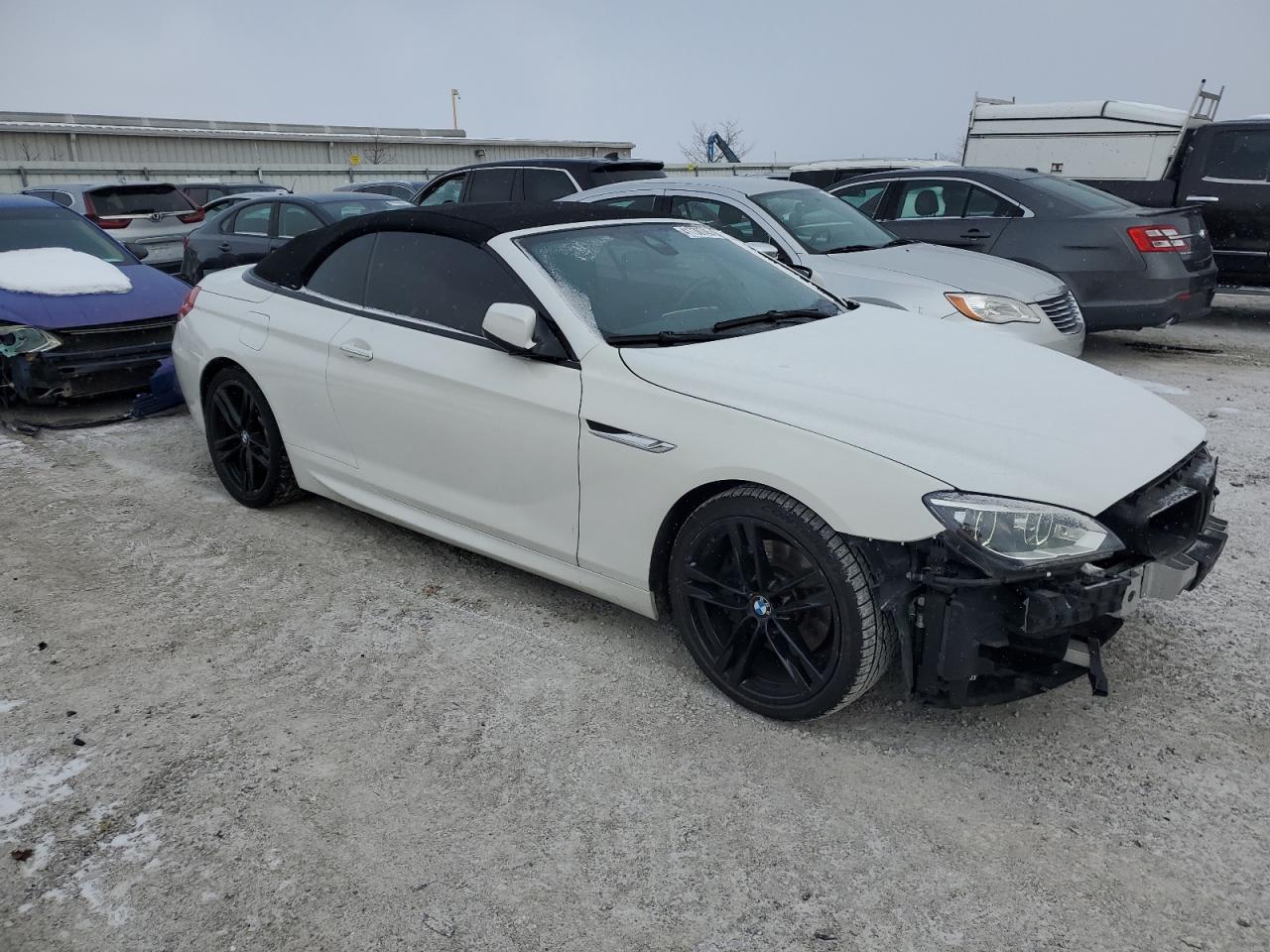 2015 BMW 6er VIN WBAYP9C5XFD169791 Copart auction photo, front end damage thumbnail 4