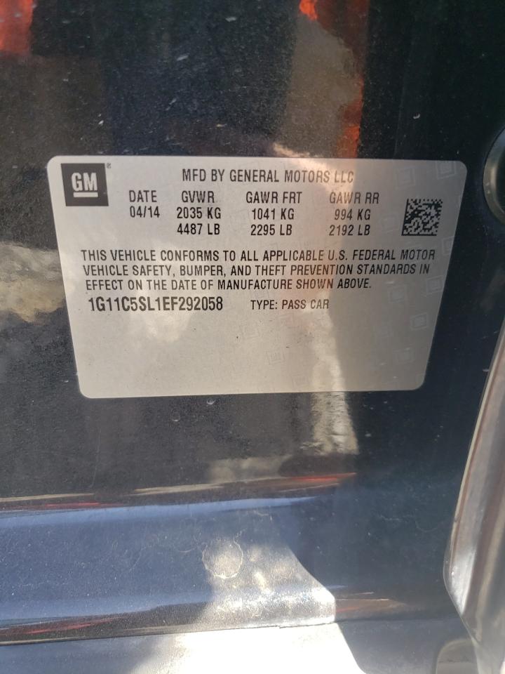 2014 Chevrolet Malibu VIN 1G11C5SL1EF292058 Copart auction photo, front end damage thumbnail 13