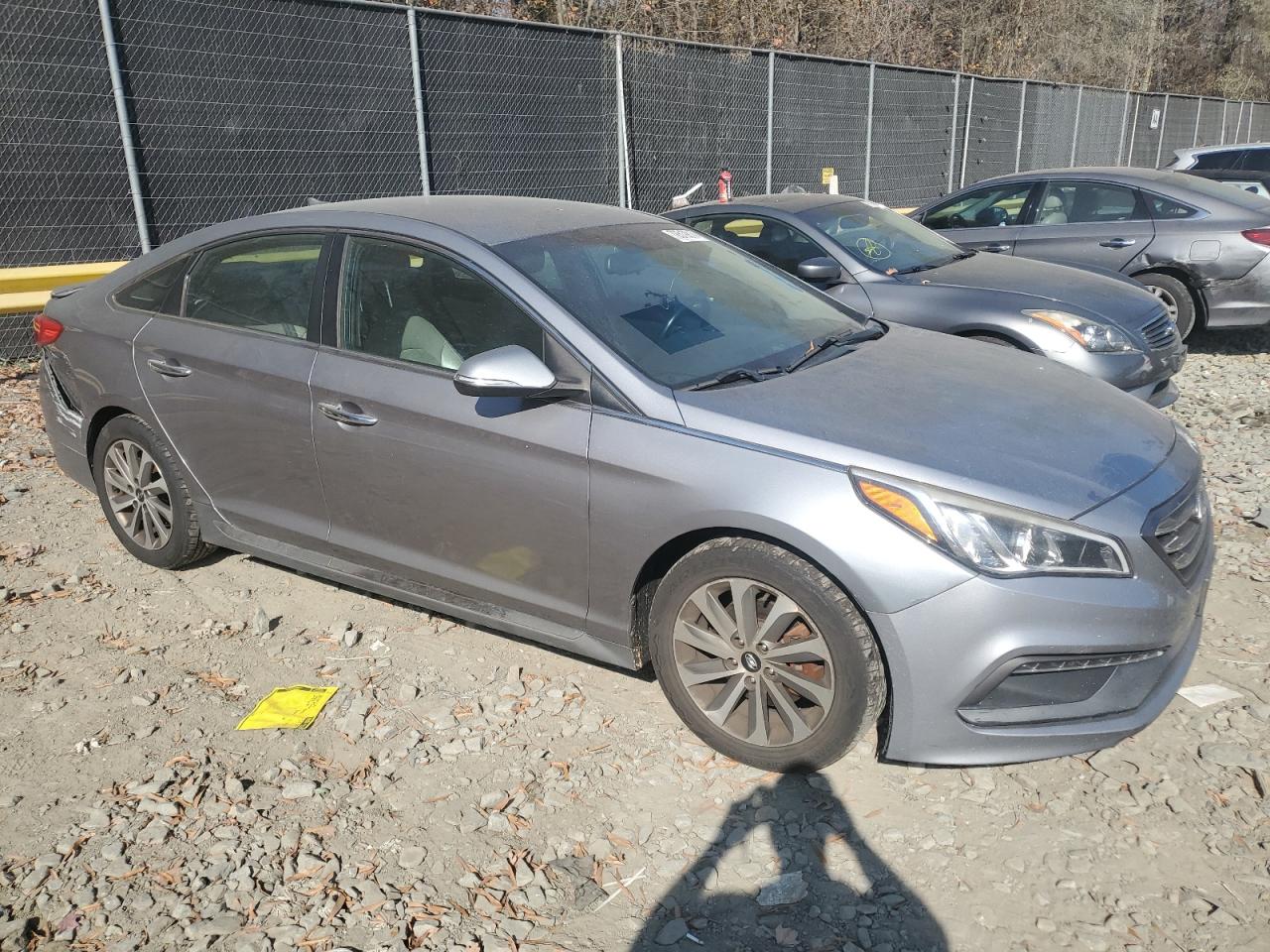2015 Hyundai Sonata VIN 5NPE34AF6FH054566 Copart auction photo, rear end damage thumbnail 4