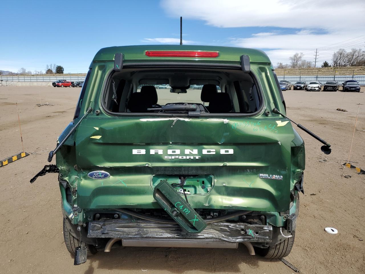 2023 Ford Bronco VIN 3FMCR9B64PRD40525 Copart auction photo, rear end damage thumbnail 6