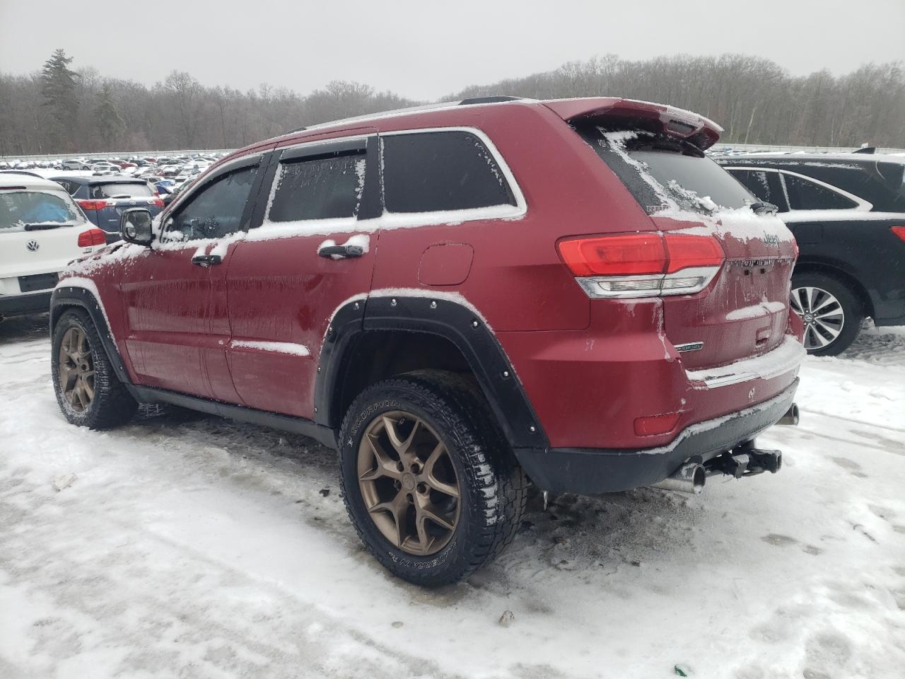 2015 Jeep Grand Cherokee VIN 1C4RJFBM8FC796401 Copart auction photo, front end / side damage thumbnail 2