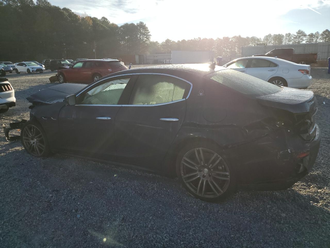 2014 Maserati Ghibli VIN ZAM57RTA4E1086601 Copart auction photo, front end / rear end damage thumbnail 2