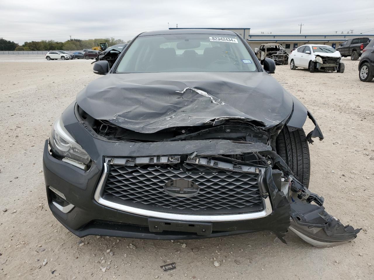 2018 Infiniti Q50 VIN JN1EV7AP1JM357616 Copart auction photo, front end / side damage thumbnail 5