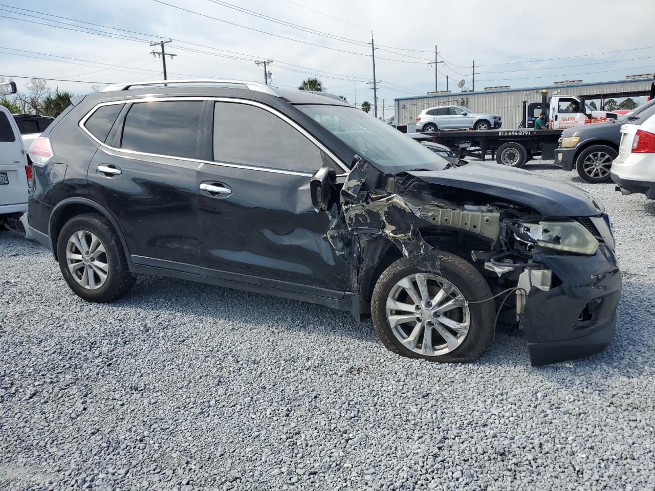 2014 Nissan Rogue VIN 5N1AT2MTXEC791165 Copart auction photo, front end / side damage thumbnail 4