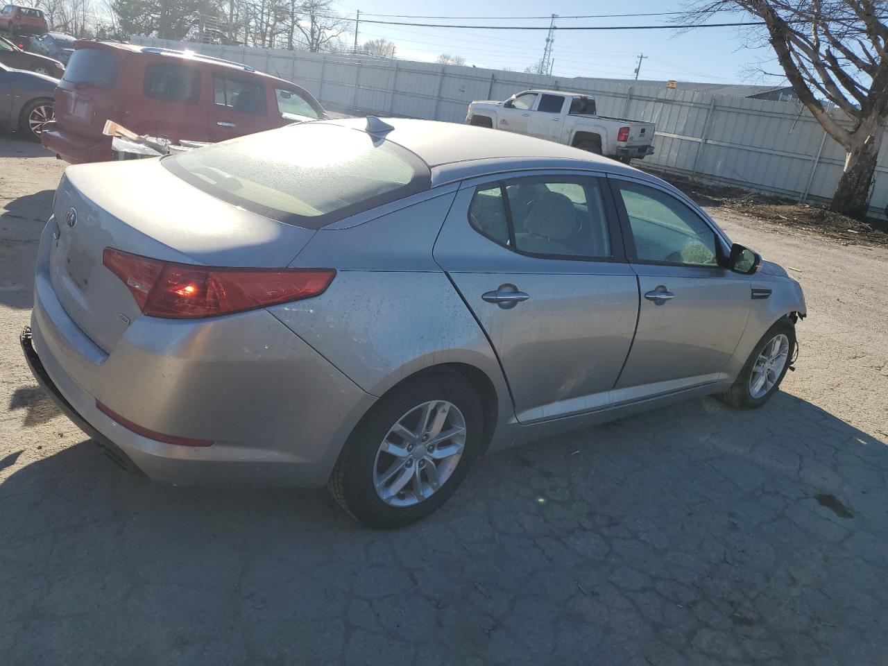 2013 KIA Optima VIN KNAGM4A79D5385327 Copart auction photo, rollover / front end damage thumbnail 3