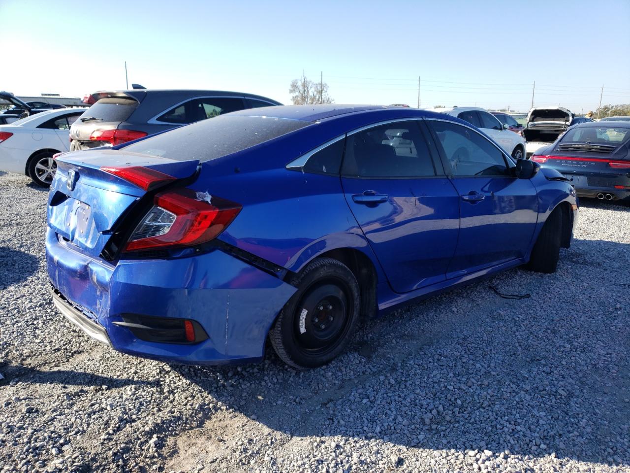 2020 Honda Civic VIN 19XFC2F68LE000199 Copart auction photo, all over damage thumbnail 3