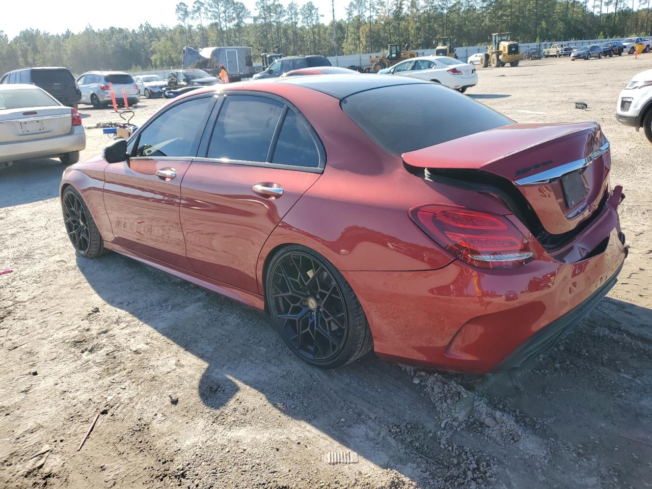 2016 Mercedes-Benz C-klasse VIN 55SWF6EBXGU116175 Copart auction photo, rear end damage thumbnail 2