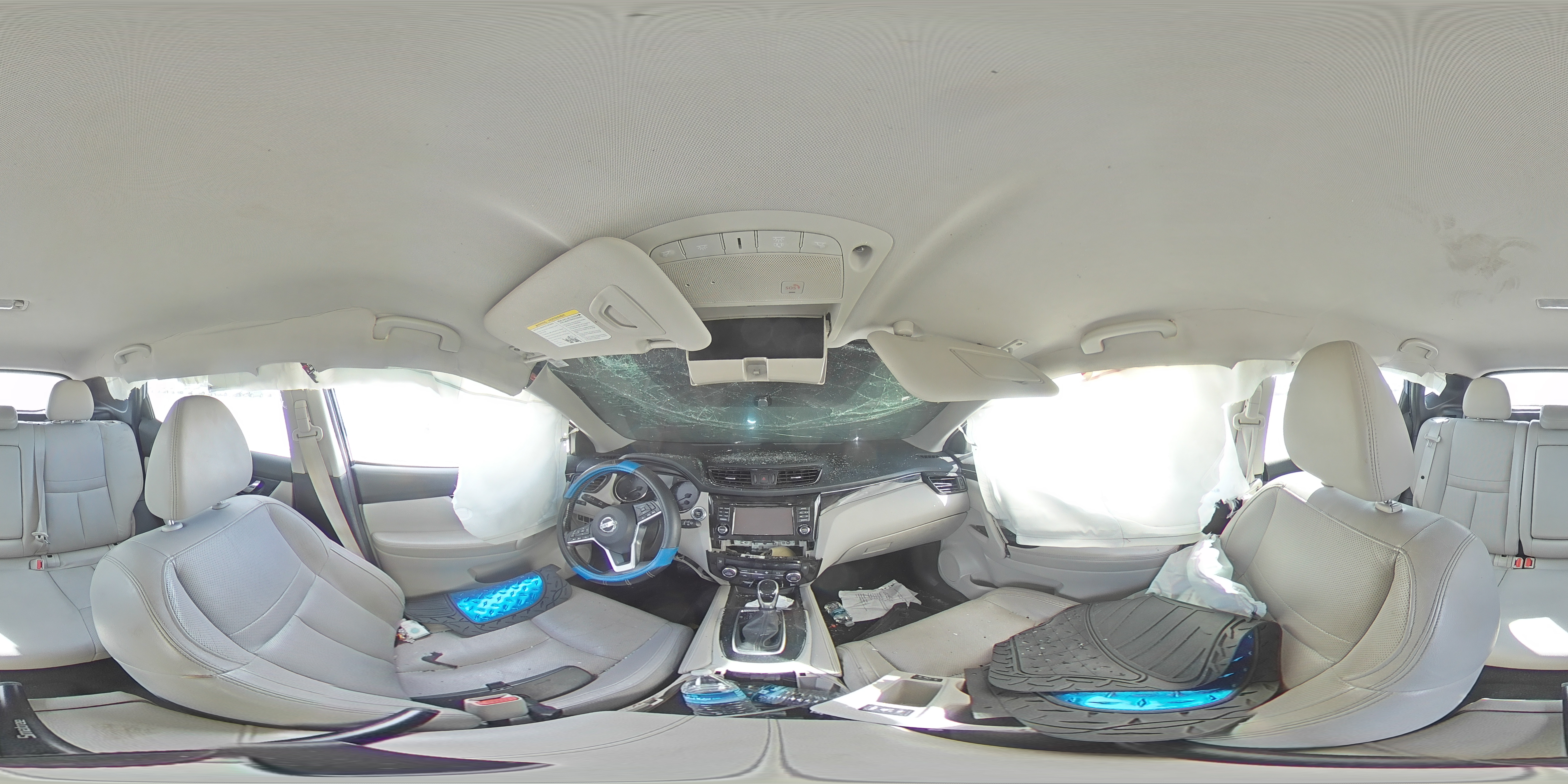 2017 Nissan Rogue VIN JN1BJ1CP5HW006554 Copart auction photo, rollover damage thumbnail 14