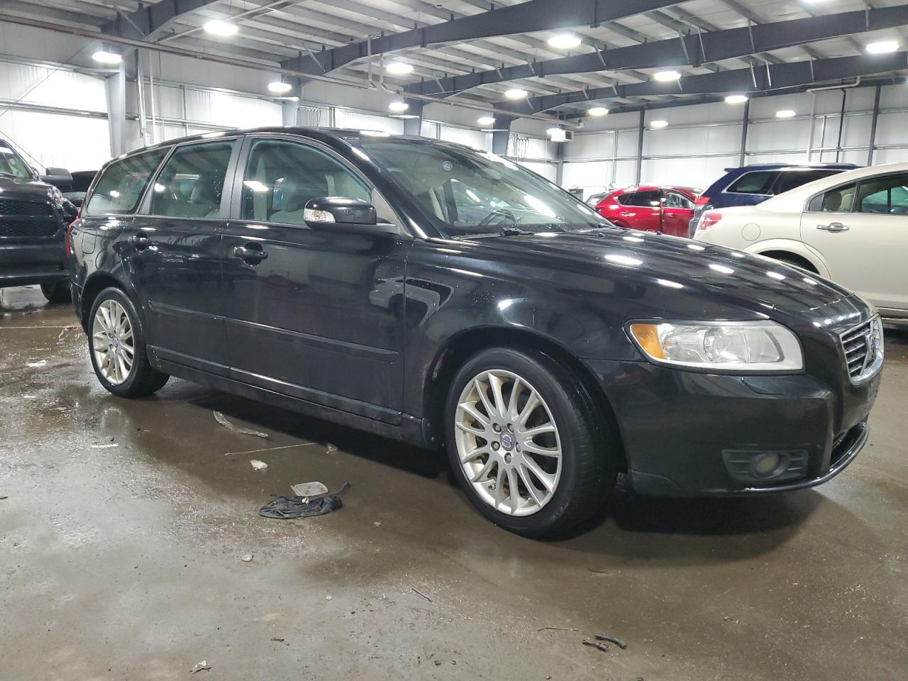 2010 Volvo V50 VIN YV1390MWXA2530199 Copart auction photo, side / front end damage thumbnail 4