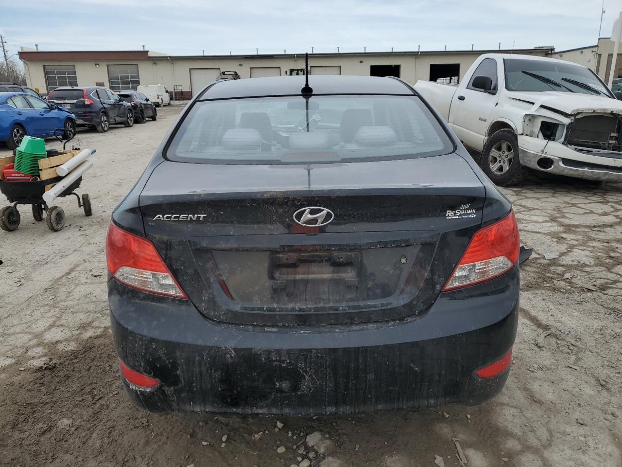 2013 Hyundai Accent VIN KMHCT4AE9DU294658 Copart auction photo, front end / mechanical damage thumbnail 6