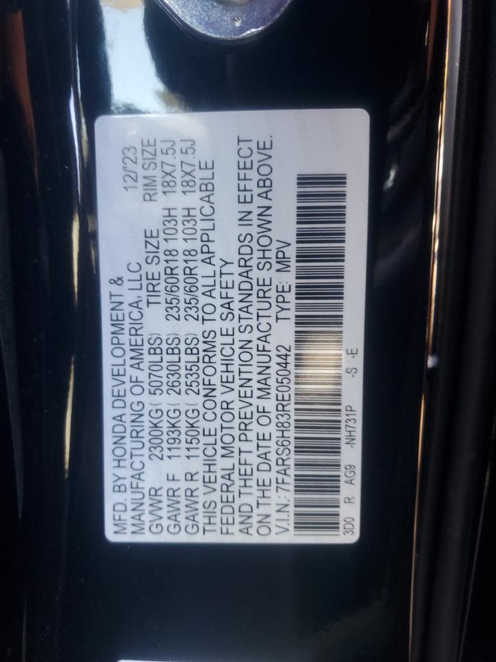 2024 Honda CR-V VIN 7FARS6H83RE050442 Copart auction photo, front end damage thumbnail 15