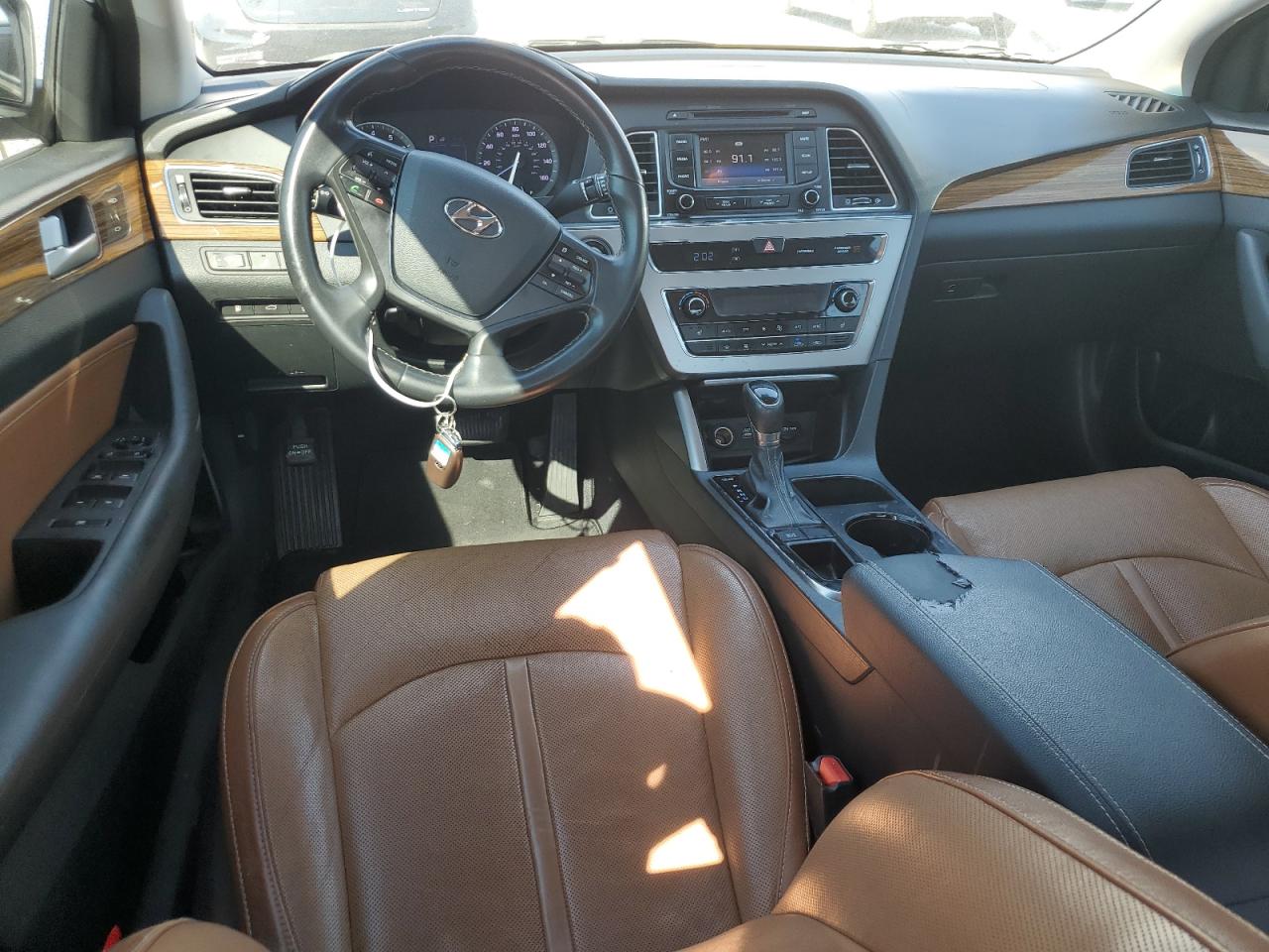 2015 Hyundai Sonata VIN 5NPE34AF3FH242221 Copart auction photo, front end damage thumbnail 8