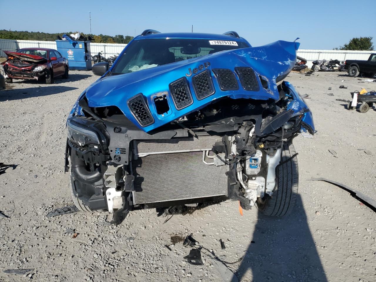 2021 Jeep Grand Cherokee VIN 1C4PJMMN4MD175360 Copart auction photo, front end / side damage thumbnail 5