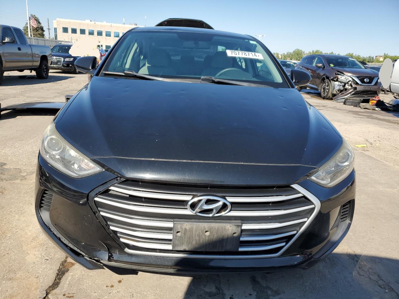 2017 Hyundai Elantra VIN KMHD74LF6HU179794 Copart auction photo, rear end / hail damage thumbnail 5