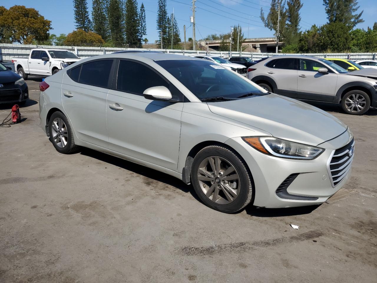 2017 Hyundai Elantra VIN KMHD84LF3HU431143 Copart auction photo, side damage thumbnail 4