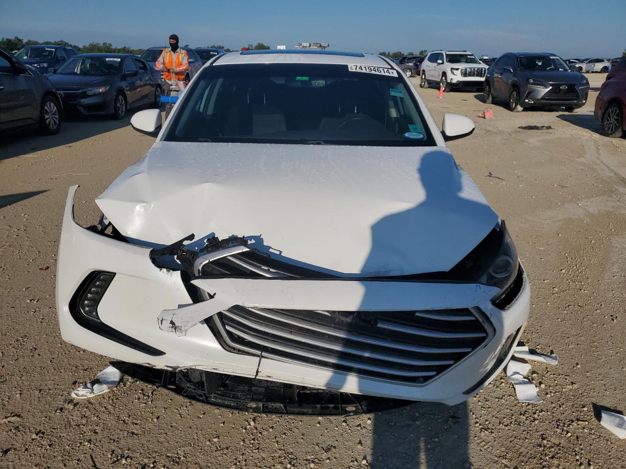 2018 Hyundai Elantra VIN 5NPD84LF4JH236995 Copart auction photo, front end damage thumbnail 5