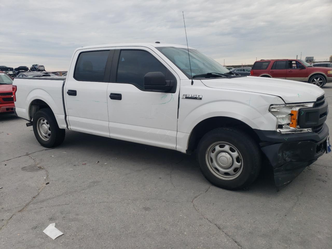 2018 Ford F-150 VIN 1FTEW1CPXJKF50296 Copart auction photo, side / front end damage thumbnail 4