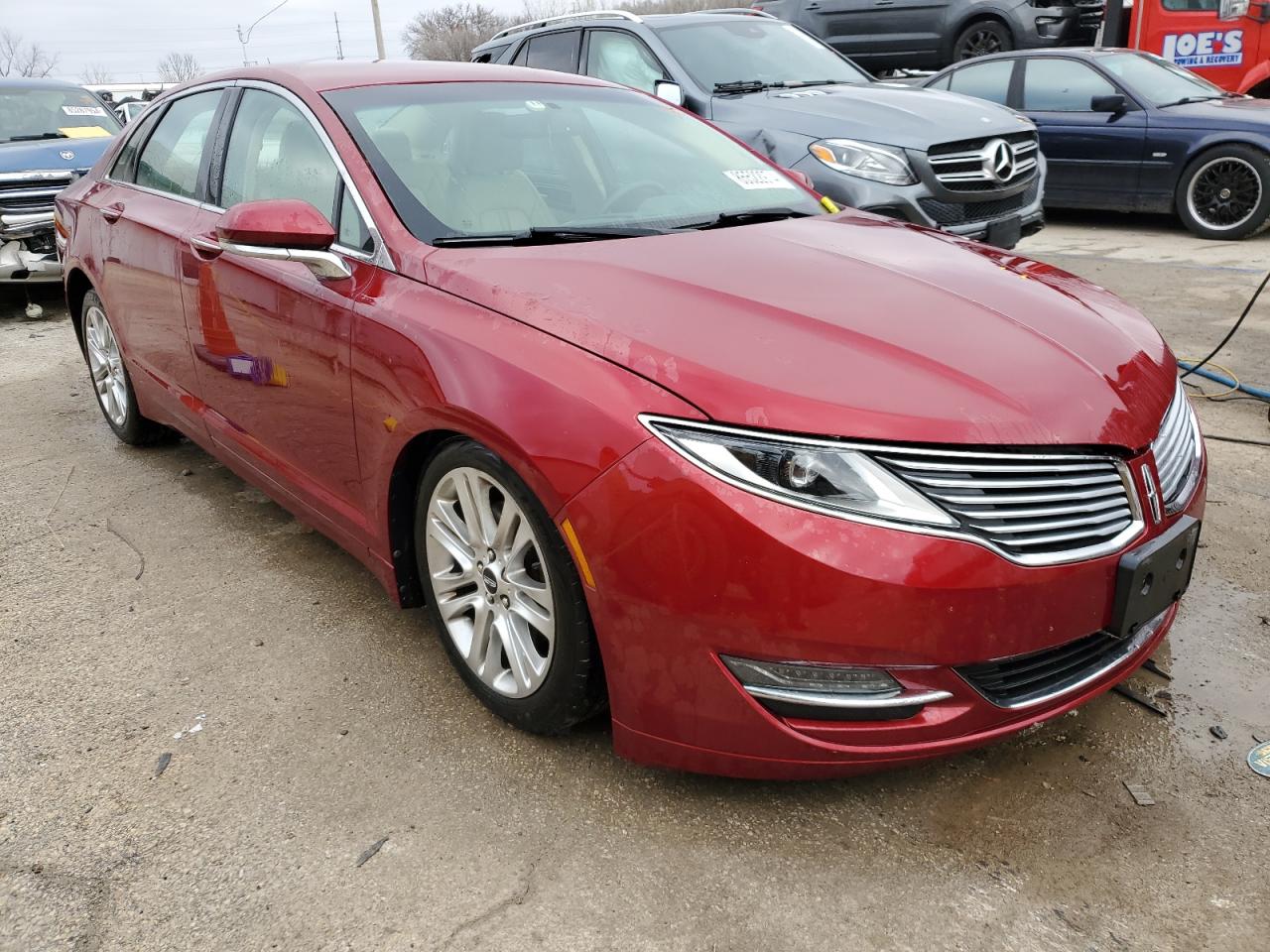 2014 Lincoln MKZ VIN 3LN6L2G91ER820589 Copart auction photo, front end / undercarriage damage thumbnail 4