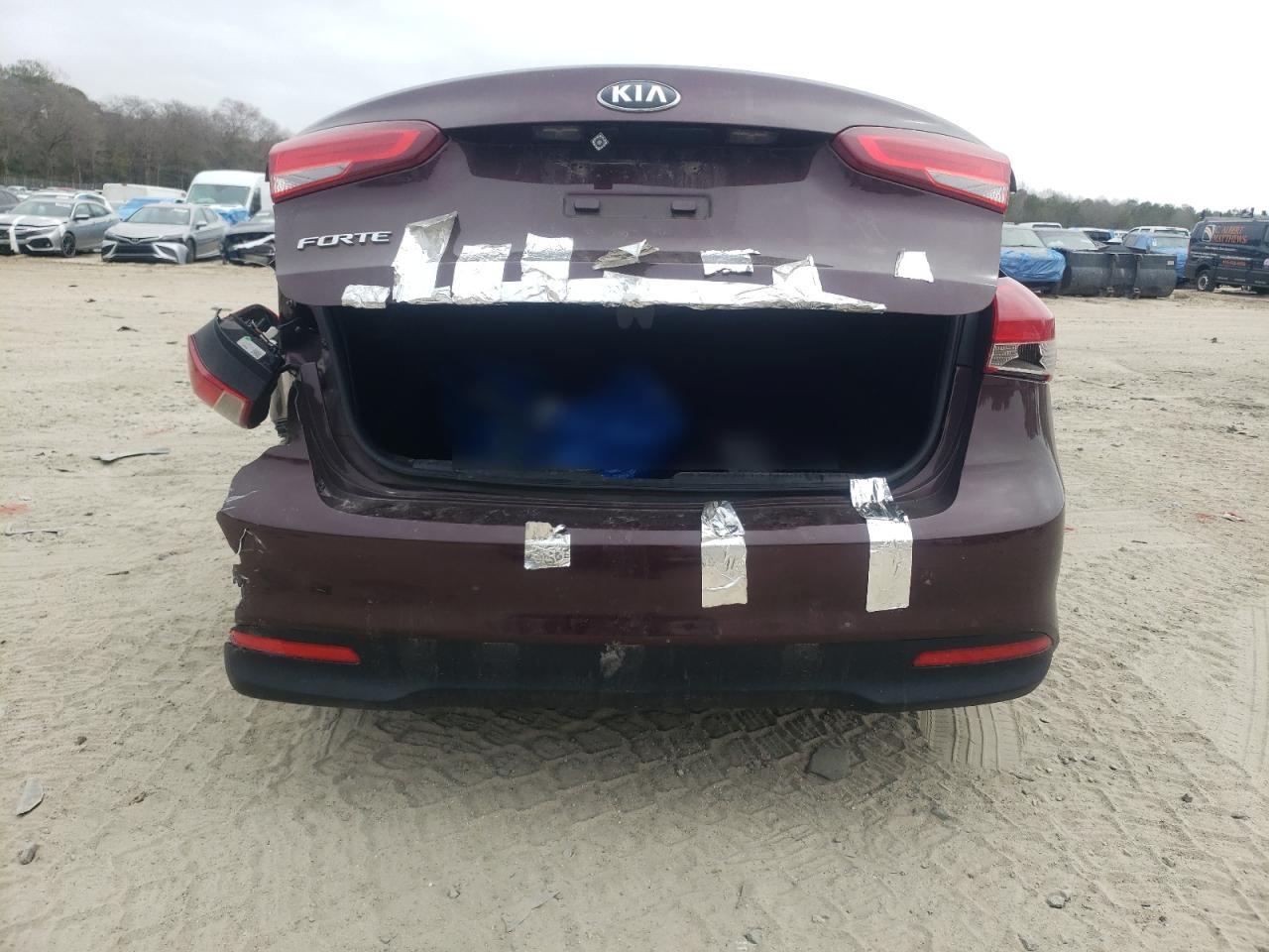2017 KIA Forte VIN 3KPFK4A78HE126021 Copart auction photo, rear end / front end damage thumbnail 6