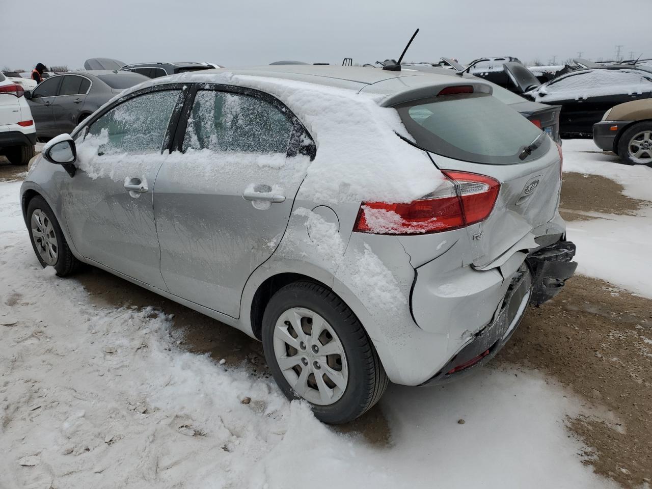 2012 KIA Rio VIN KNADM5A36C6088689 Copart auction photo, rear end damage thumbnail 2