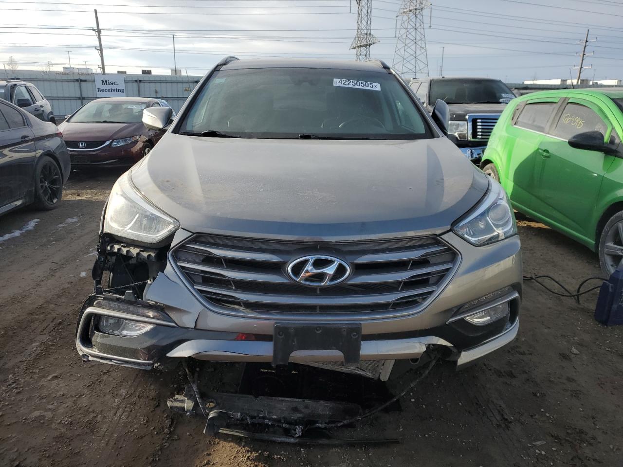2017 Hyundai Santa Fe VIN 5NMZUDLB5HH024080 Copart auction photo, front end / rear end damage thumbnail 5