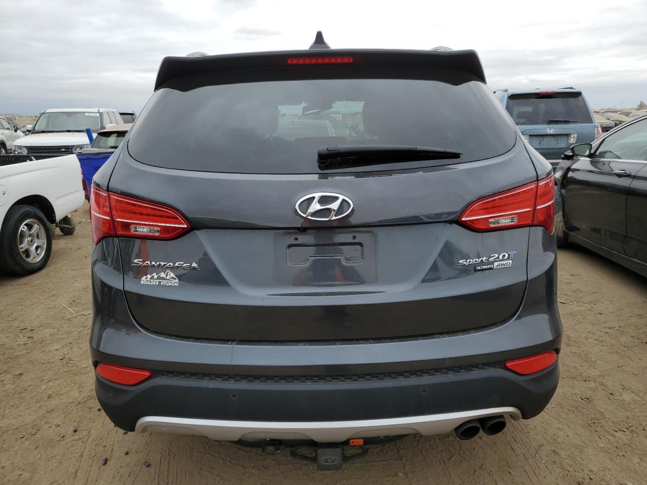 2016 Hyundai Santa Fe VIN 5XYZWDLA4GG317141 Copart auction photo, all over damage thumbnail 6